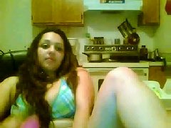 Chatting With Two Cute Brunette Teens On The Webcam