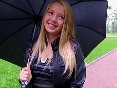 A Beautiful Teen With A Passion For Performing Is Casted As A Sexy Russian Blonde Who Lies Down On The Bed And Invites Her Partner To Join In Between 